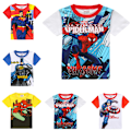 Miniatyrbild 2 av 4: Superman Batman Pojkar T-shirt Tecknade Toppar Tee Barn Pojkar Flickor T-shirts Barnkläder Sommar Kortärmad #4 130cm