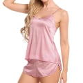 Miniatyrbild 1 av 9: Dam Sleeveless Strap Pyjamas Set Sommar Nattkläder Loungewear pink XL