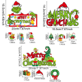 Miniatyrbild 4 av 7: God Jul Grinchmas Trä Grinch Prydnader Julgran Dörr Dekor C