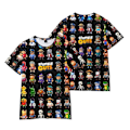 Miniatyrbild 1 av 8: Barn Flickor Pojkar StumbleGuys Grafisk Tryckt T-shirt Sommar Casual Rund Hals Topp C 150cm
