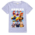 Miniatyrbild 1 av 4: Roblox Pojkar T-shirt Tecknade Toppar Tee Barn Pojkar Flickor T-shirts Barnkläder Sommar Kortärmad Grey 140cm