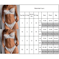 Miniatyrbild 4 av 4: Dam Sexig Push Up BH G-string Trosa Underkläder Set white S
