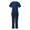 Miniatyrbild 3 av 6: Damläkare Uniform Sjuksköterska Sjukhusbyxor Set Arbetskläder Tee Toppar navy bule M
