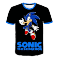 Miniatyrbild 1 av 3: Sonic the Hedgehog Pojkar T-Shirt Tecknade Toppar Tee Barn Pojkar Flickor T-shirts Barnkläder Sommar Kortärmad #1 140cm