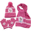 Miniatyrbild 1 av 5: 3-pack set Frozen stickade mössor halsduk handskar vinter flicka present A