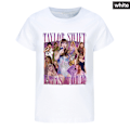 Miniatyrbild 1 av 3: Taylor Swiftie Pojkar T-shirt Tecknade Toppar Tee Barn Pojkar Flickor T-shirts Barnkläder Sommar Kortärmad White 130cm