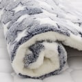 Miniatyrbild 2 av 8: Valp Husdjur Vinter Hemfilt Katt Hund Madrass Kennel Bur Mat Blue and white star 69*52cm
