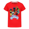 Miniatyrbild 1 av 7: Leende Critters T-shirt Barn Pojkar Kortärmad Skjortor Sommar Toppar Casual Red 11-12 Years