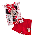 Miniatyrbild 1 av 3: Minnie Flickor Pyjamas Barn Pojkar Flickor 2st Set Kortärmad Tryck Toppar + Shorts Tryck Kläder Pyjamas & Vardagskläder Barnpresent #9 95cm