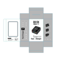 Miniatyrbild 9 av 9: Väggadapter med 4 LED-portar Orange one size