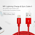 Miniatyrbilde 6 av 7: ROCK Charge and Sync Round Lightningkabel II 1m White