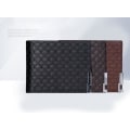 Miniatyrbillede 6 af 7: Nice wallet with checkered pattern and metal detail Dark brown one size