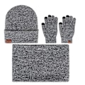 Pikkukuva 4 / 11: 3-osainen Winter Beanie Hat kaulahansikasetti Dark grey one size