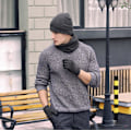 Miniatyrbillede 10 af 11: 3-delt Vinter Beanie Hat Hals Handsker Sæt Dark grey one size
