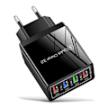 Miniatyrbild 2 av 9: Väggadapter med 4 LED-portar grå one size