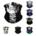 Miniatyrbillede 5 af 5: Skull Bandana - Stilfuld Multifunktionel Tørklæde White one size