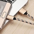 Miniatyrbillede 2 af 6: Nylon Tiger Stripes Type-C 1m Gold