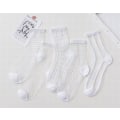 Miniatyrbillede 1 af 7: Pack of 5 or 10 silky transparent effect socks White one size