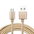 Miniatyrbild 1 av 7: Helfärgad flätad Type-C kabel 1.2m Guld