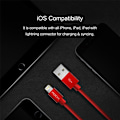 Miniatyrbilde 2 av 7: ROCK Charge and Sync Round Lightningkabel II 1m White
