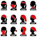 Miniatyrbild 1 av 3: 2-Pack Multifunktionella Bandanas - Skydd och Stil Svart one size