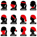 Miniatyrbilde 2 av 2: Multifunksjonell Bandana med Ansiktsmotiv - Beskyttelse og Stil Black one size