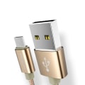 Miniatyrbillede 1 af 4: ROCK Metal Charge &amp; Sync Lightning Cable 1m - Tarnish Gold