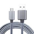 Miniatyrbild 1 av 7: Helfärgad flätad Type-C kabel 1.2m grå