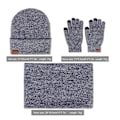 Miniatyrbilde 3 av 11: 3-delt Vinter Beanie Hat Halshanskersett Dark grey one size