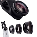 Miniatyrbillede 1 af 5: 3 i 1 Universal Telefonkamera Linse Black one size