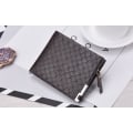 Miniatyrbillede 1 af 7: Nice wallet with checkered pattern and metal detail Dark brown one size