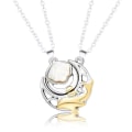 Miniatyrbillede 9 af 10: Venskabs halskæde "Whale and Shell" - Elegant og trendy design Black one size