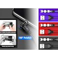 Pikkukuva 11 / 11: Magnetisk-kaapeli, Lightning + Micro USB + USB-C, 3A Black one size