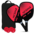 Pikkukuva 1 / 7: Pickleball-setti – 2 Mailaa & 4 Palloa, Täydellinen Kesään Red