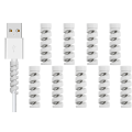 Miniatyrbillede 6 af 9: 10-pack spiralkabelbeskyttelse Black one size