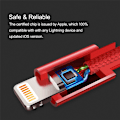 Miniatyrbilde 4 av 7: ROCK Charge and Sync Round Lightningkabel II 1m White