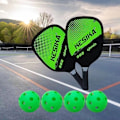 Pikkukuva 4 / 7: Pickleball-setti – 2 Mailaa & 4 Palloa, Täydellinen Kesään Red