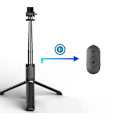 Miniatyrbillede 8 af 11: Trådløs Bluetooth Selfie Stick med lys Black one size