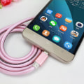 Miniatyrbillede 5 af 8: Type-C kabel i PU læder Pink