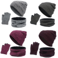 Pikkukuva 1 / 11: 3-osainen Winter Beanie Hat kaulahansikasetti Dark grey one size