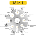 Miniatyrbild 4 av 11: 18-i-1 Snowflake multi-tool multifärg one size