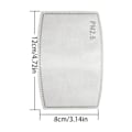 Miniatyrbild 5 av 6: PM2.5-maskfilterinsats - 50-pack Vit one size