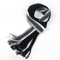 Miniatyrbillede 5 af 8: Højkvalitets Stribede Halstørklæder - Fire Farver, Unisex Black one size