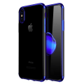 Pikkukuva 4 / 9: Sähköpinnoitettu TPU- case iPhone Xs Max kahdella näytönsuojalla. Blue