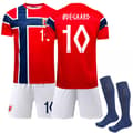 26 NO Fodboldhold Hjemmebanetrøje til børn+shorts+strømper Nr.10 Ødegaard No.10 Ødegaard L