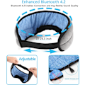 Miniatyrbild 4 av 5: Bluetooth 5.3 Sovmask - Justerbar & Tvättbar, Inbyggda Högtalare & Mikrofon för Resor & Sömn (Grå)