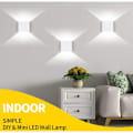 Miniatyrbillede 5 af 5: 2 stk. LED indendørs op og ned væglampe hvid moderne 6W aluminium væglampe til stue soveværelse køkken, ikke-vandtæt, ikke-dæmpbar, Co