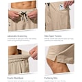 Miniatyrbild 4 av 5: Snabbtorkande badshorts för män med dragkedjeficka, badshorts för män - Inget nätfoder - XL - Khaki