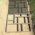 Miniatyrbillede 3 af 5: 60 x 50 cm formbrug til fliser, plastform til mellemstore betonfliser, sten, trin til have, indkørsel, stiform, gangsti