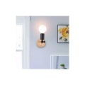 Miniatyrbillede 2 af 5: 2 stk. LED væglampe, moderne træapplikationer, 180° jernvæglampe til bar- og cafébelysning, E27
